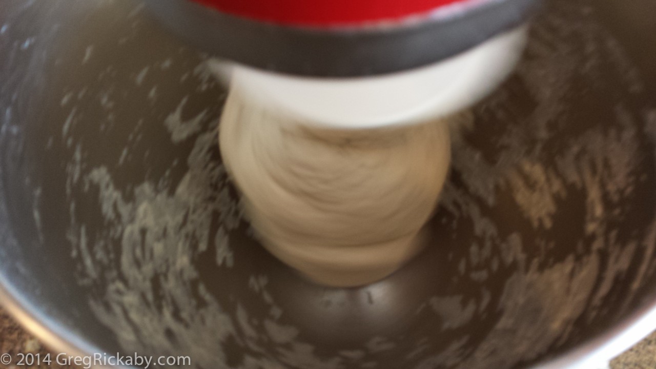 For the final 20 seconds, knead at medium-high speed to help organize the gluten.